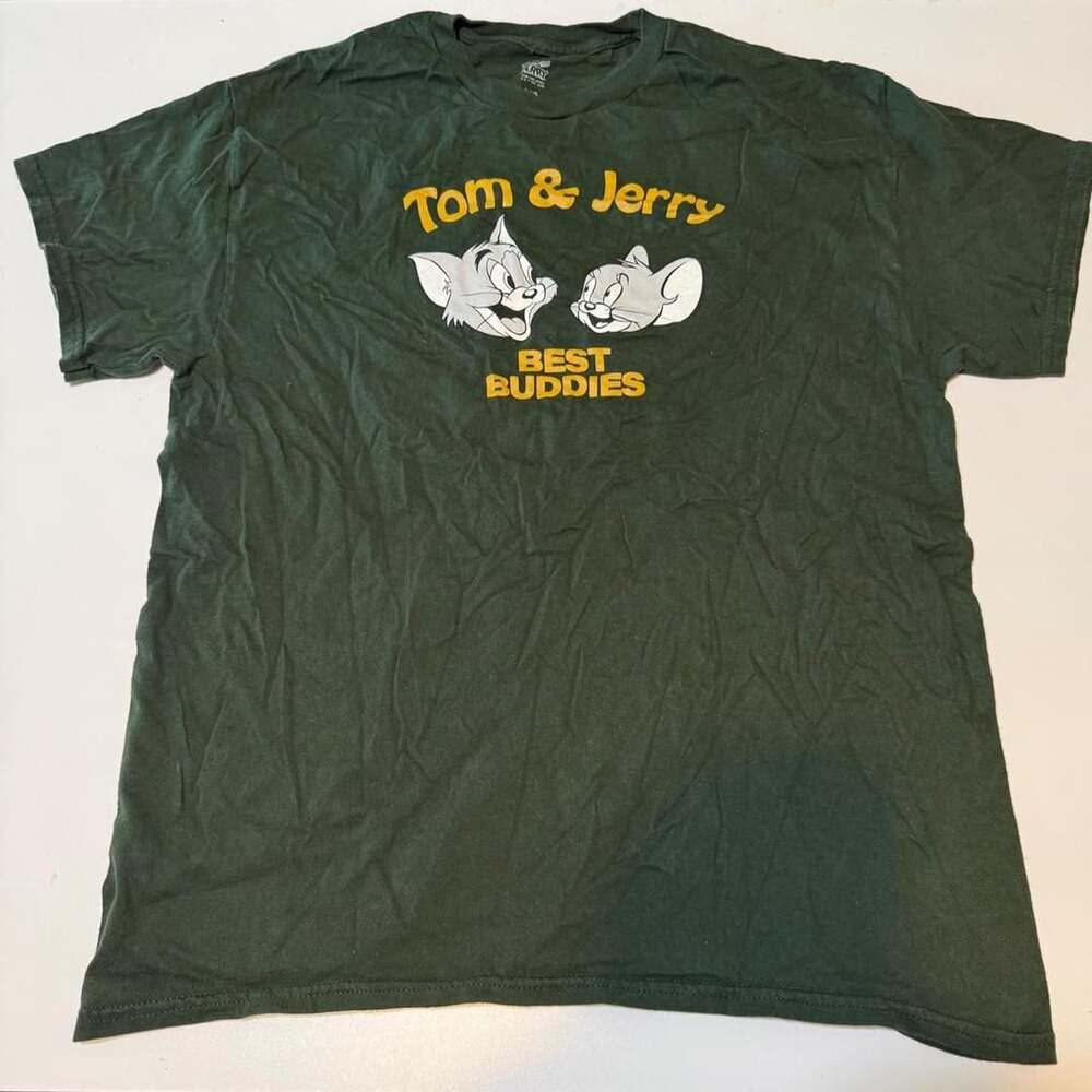 Tom and Jerry Best Buddies Graphic T-Shirt Dark Green